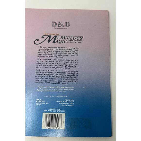 The Book of Marvelous Magic Dungeons & Dragons D&D AC4 1985 TSR #9116 - Picture 11 of 11